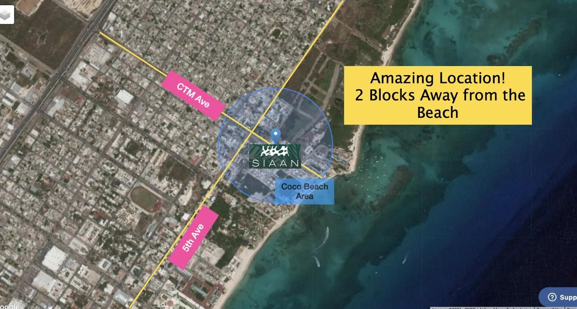 Spacious Condo 200M From Beach & 5Th Ave Playa del Carmen Apartment